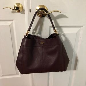 Authentic Coach handbag, burgundy color